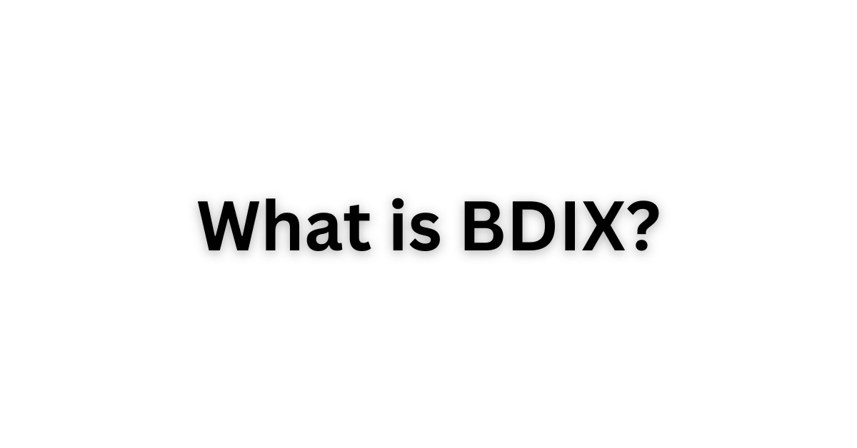 BDIX কি?